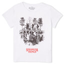 Stranger Things Upside Down Women's T-Shirt - White Stranger Things Upside Down Women's T-Shirt - White