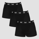 Men's Cotton Boxers (3 Pack) - Black - XXS Men's Cotton Boxers (3 Pack) - Black - XXS