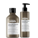 L'Oréal Professionnel Serie Expert Absolut Repair Molecular Shampoo and Rinse-off Serum Duo for Damaged Hair L'Oréal Professionnel Serie Expert Absolut Repair Molecular Shampoo and Rinse-off Serum Duo for Damaged Hair