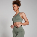 MP Women's Tempo Rib Seamless Asymmetric Bra - Moss Green - XXL MP Women's Tempo Rib Seamless Asymmetric Bra - Moss Green - XXL