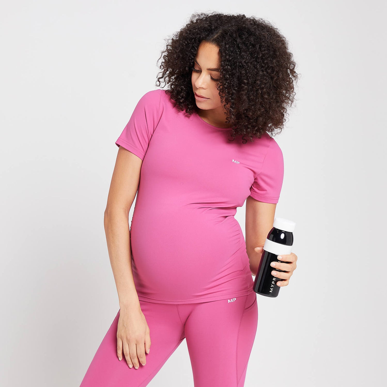MP Women's Power Maternity Short Sleeve Top - Sangria - XXS