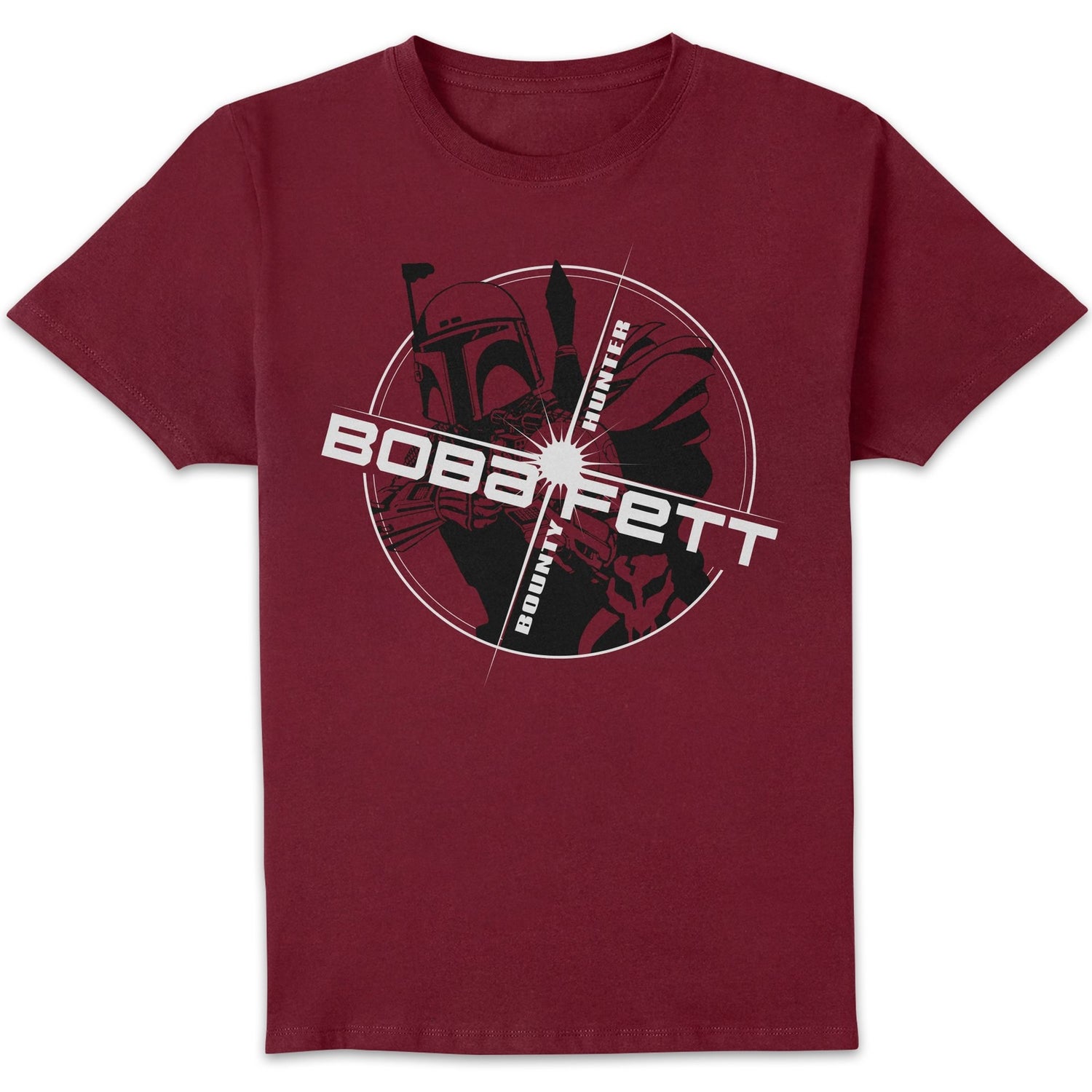 Star Wars Boba Circle Star Unisex T-Shirt - Burgundy