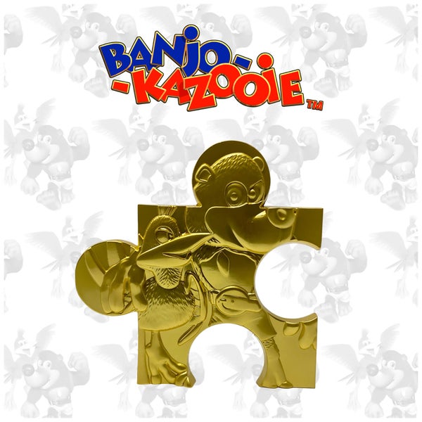 Banjo Kazooie Limited Edition 24K Gold plated Jigsaw Piece - Jiggy (Rare Store)