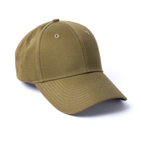 Milliner 6 Panel Cotton Baseball Cap Military Olive Mr Flat Embroidered