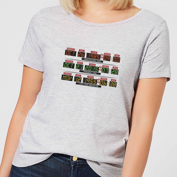 T-Shirt Femme Retour vers le Futur - Vers l'Horloge - Gris