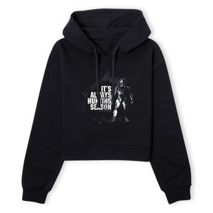 Predator Always Hunting Season Women's Cropped Hoodie - Black
