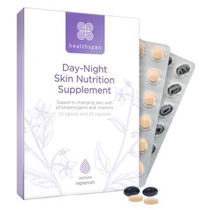 Healthspan Replenish Day−Night Skin Nutrition Supplement x 30 Capsules & 30 Tablets
