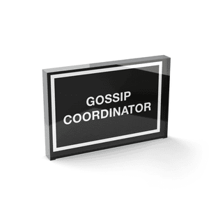 Glass Block Gossip Coordinator Glass Block - 80mm x 60mm