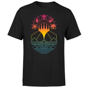Magic The Gathering Colour Linework Design Men's T-Shirt - Black