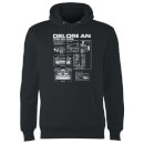 Back To The Future DeLorean Schematic Hoodie - Black Back To The Future DeLorean Schematic Hoodie - Black