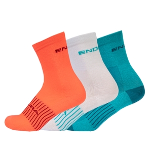 COOLMAX® Stripe Socks Triple Pack - Pacific Blue