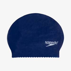 Adult Solid Latex Cap Navy - One Size