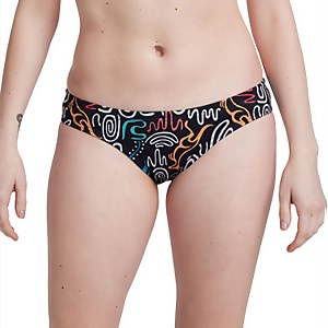 Women's Print Cheeky Hipster Black