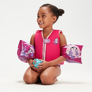 Schwimmlern- Schwimmflügel mit Aria, dem Seeotter, für Kleinkinder Pink - 2-6