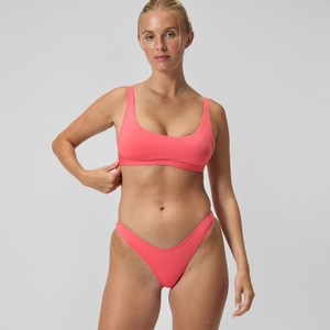 Women's Solid Convertible Bikini Top Coral