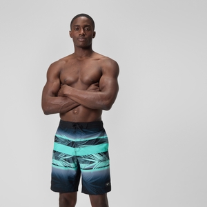 Short de bain Bondi imprimé 50 cm, hommes, noir