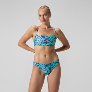 Women's Printed Adjustable Thinstrap Bikini Blue/Purple