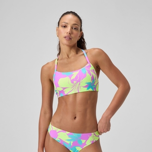 Women's Printed Racerback Top Multicolor - 2XL