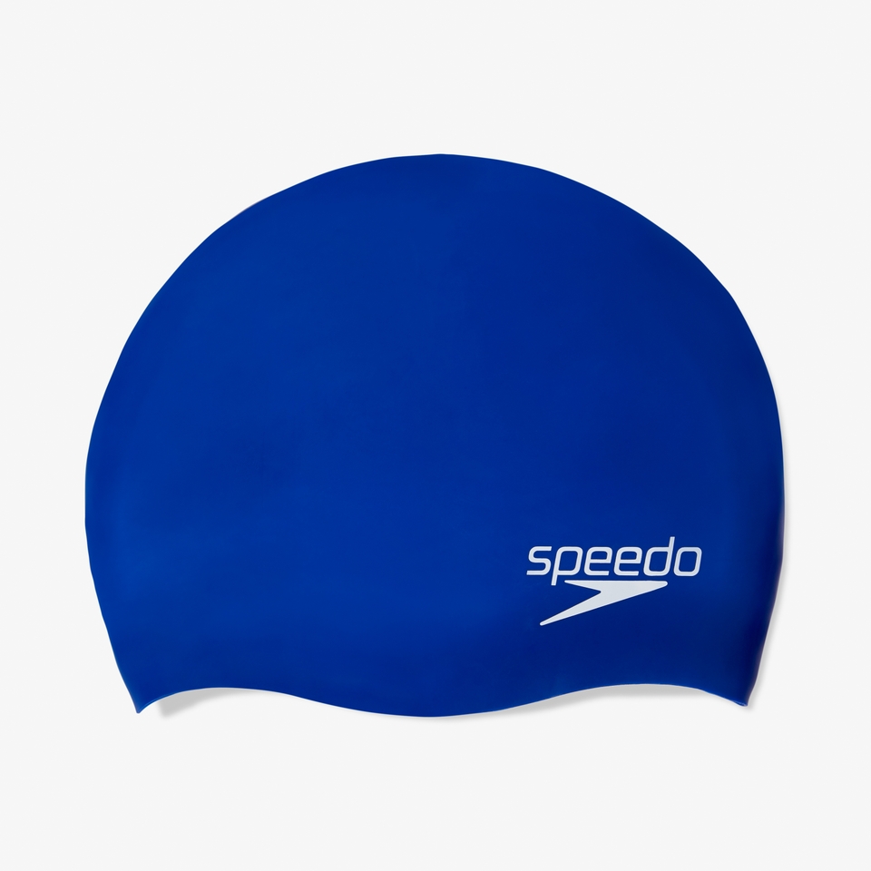 Junior Solid Silicone Cap Blue