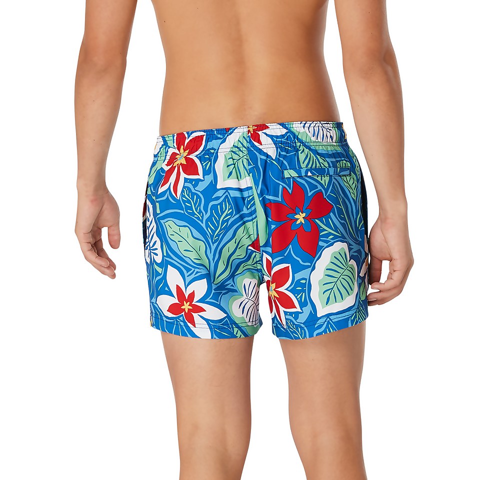 Maillot de bain à motif imprimé Rondo Edge 14 po pour hommes, bleu