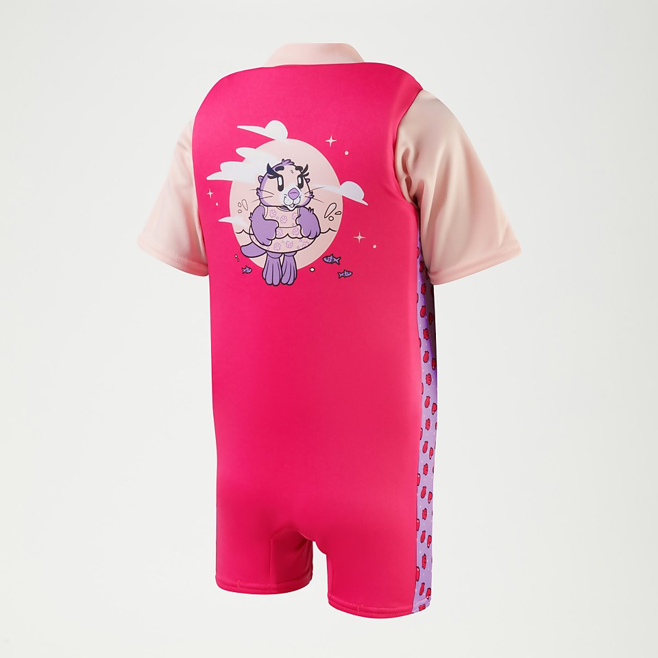 Combinaison de flottaison Bébé Learn to Swim Aria la loutre de mer rose