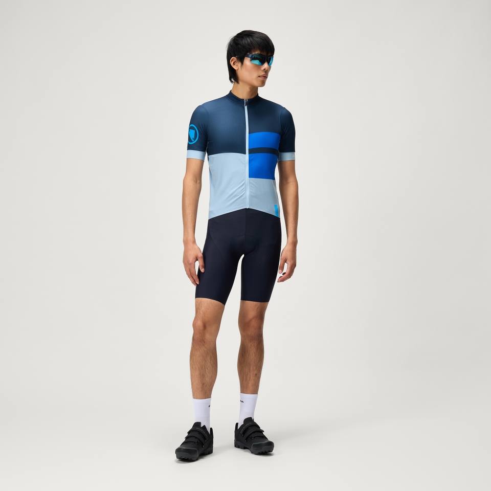 Men's FS260 Print S/S Jersey - Ink Blue