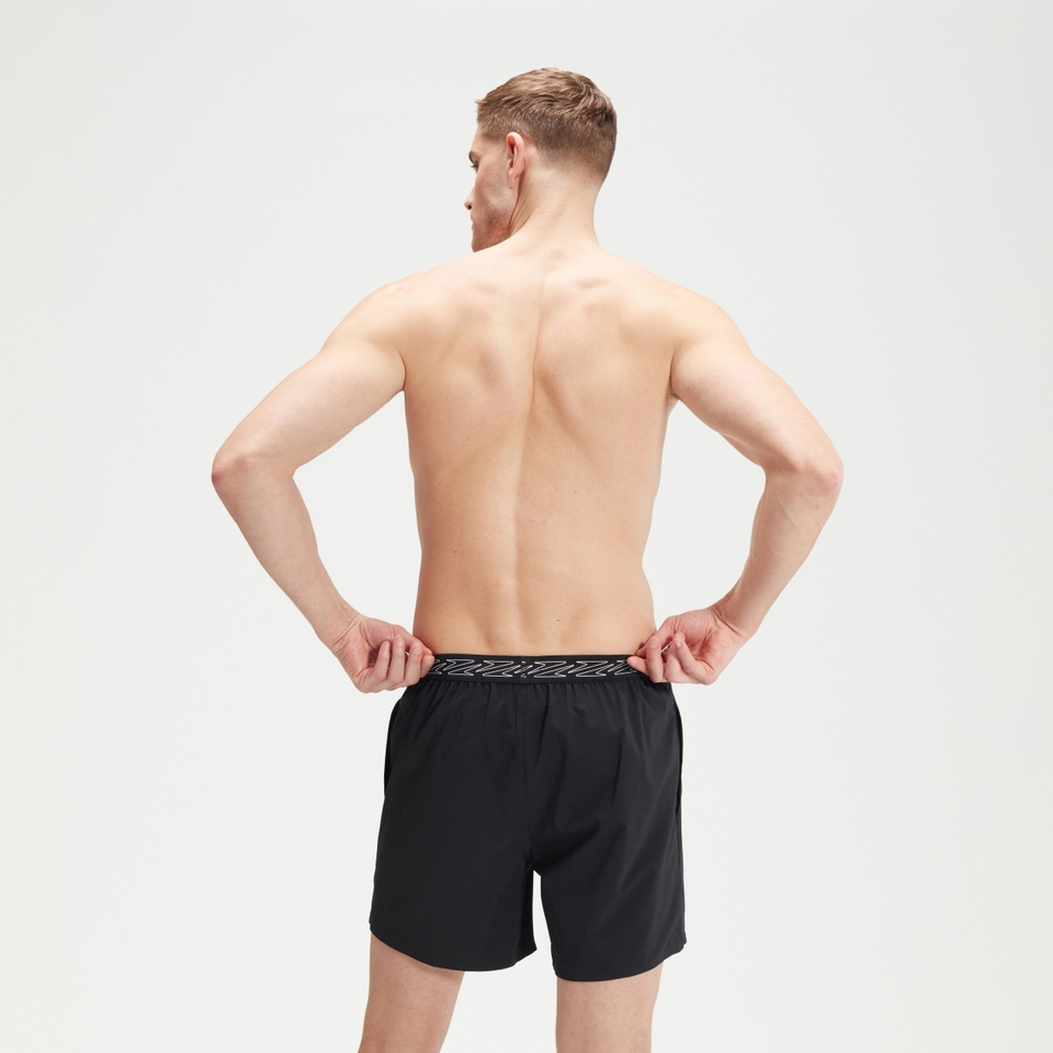 HyperBoom Band-Schwimmshorts 40 cm für Herren Schwarz