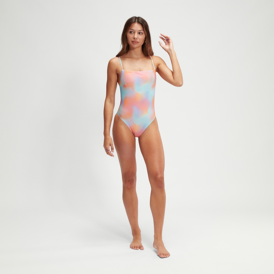 Maillot de bain Femme imprimé à fines bretelles réglables
