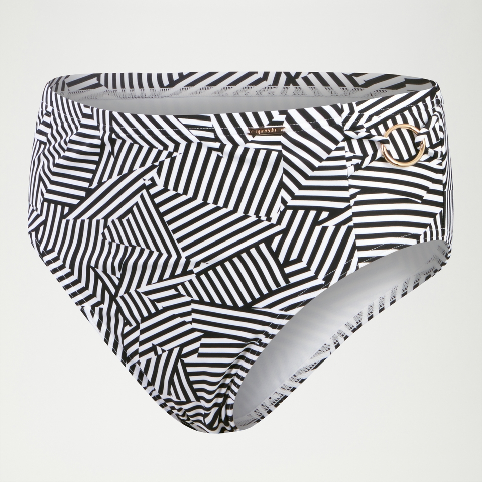 Culotte taille haute imprimée Femme effet galbant noir/blanc