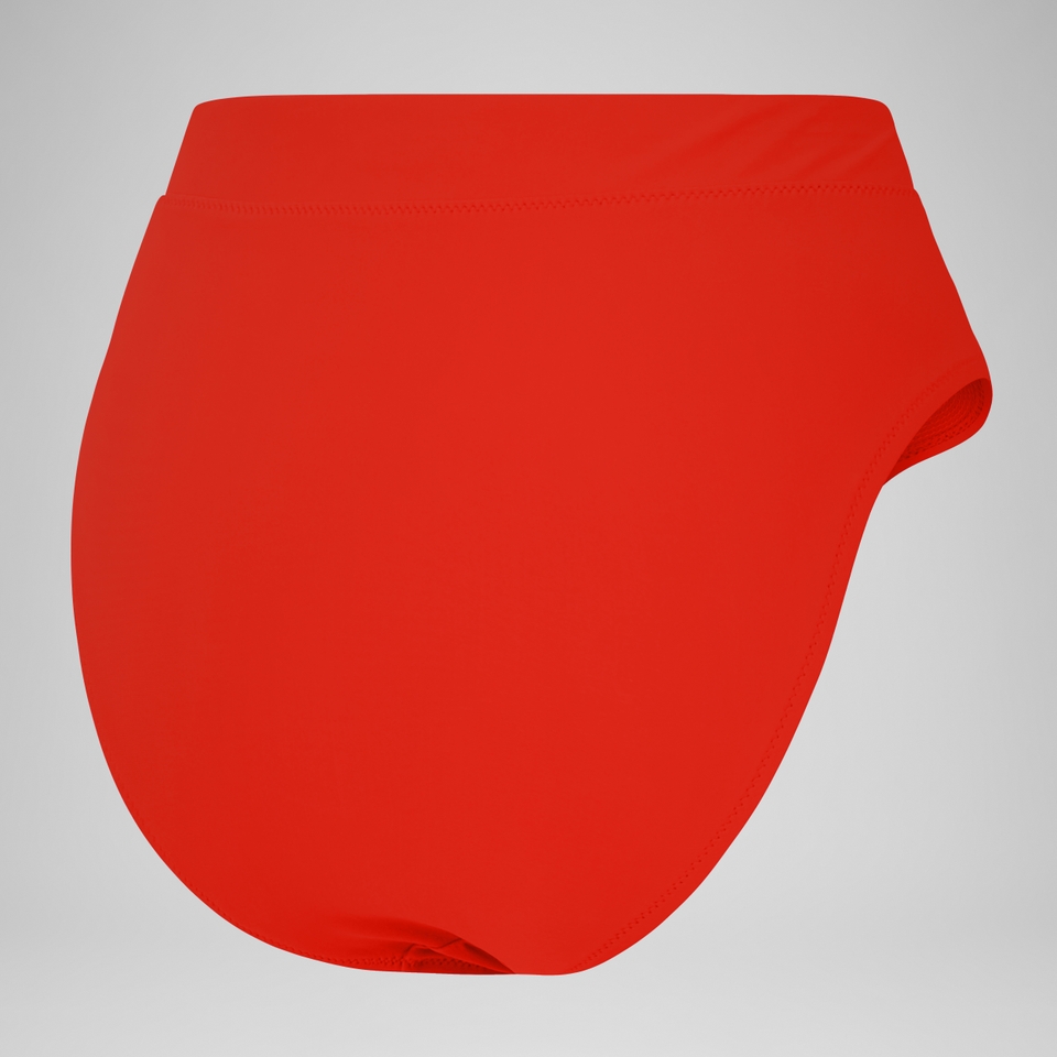 Women's Solid High-Waist Bottom Red