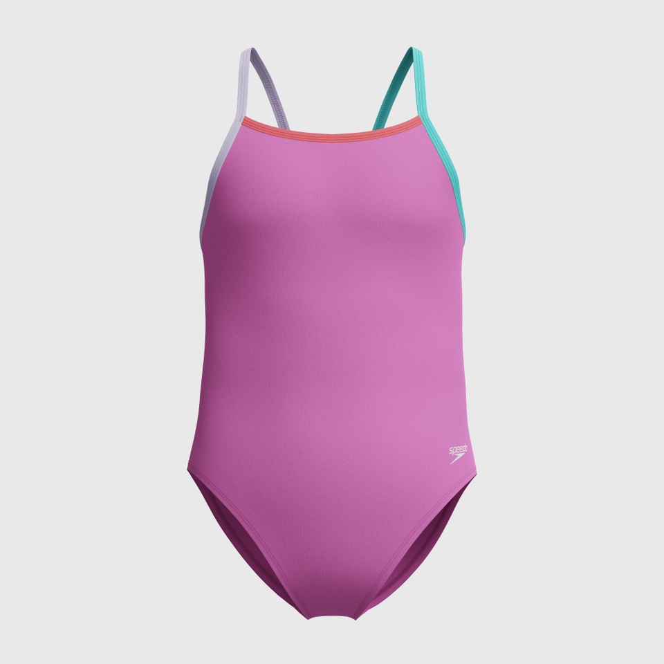 Monopièce Propel Back couleur unie pour femmes, violet