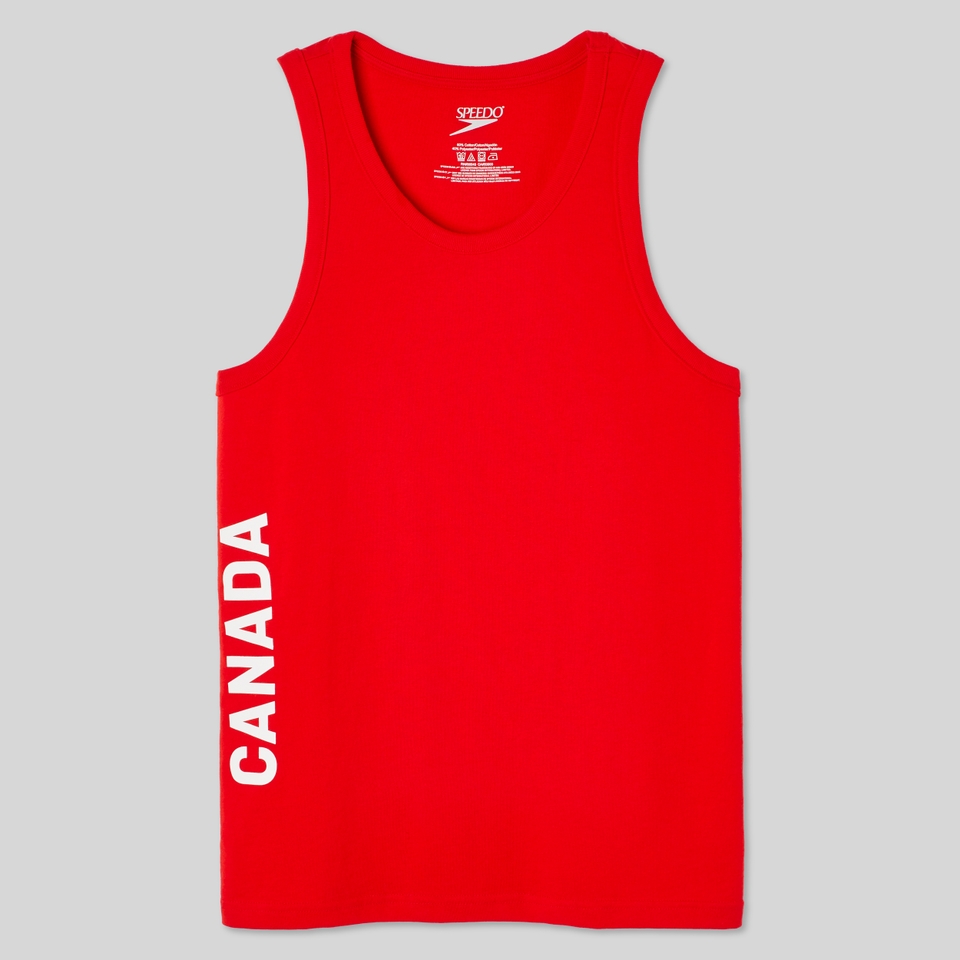 Unisex Canada Team Sleeve Less Tee Red