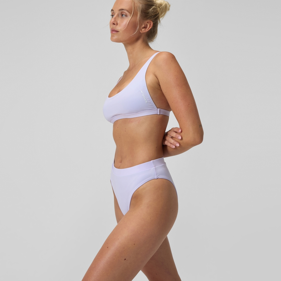Bas de bikini Femme FLU3NTE Solid taille haute lilas