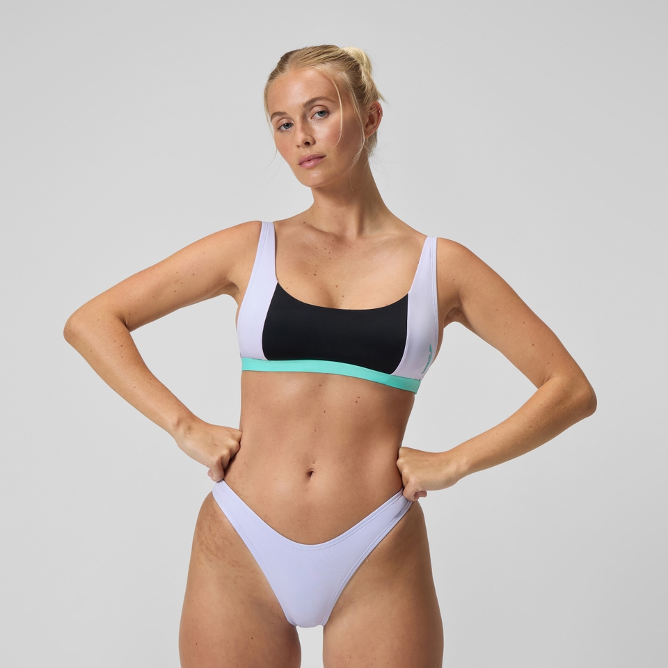 Haut de bikini Femme Colourblock FLU3NTE convertible noir