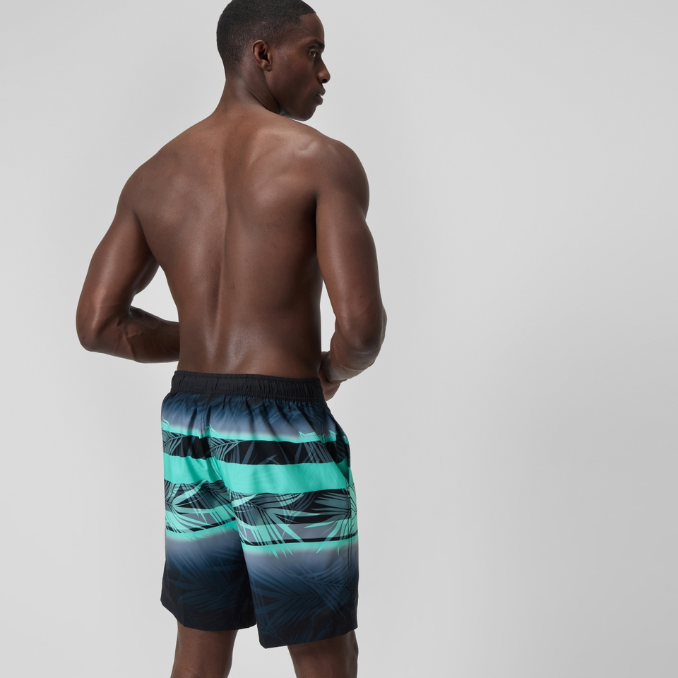 Short de bain Bondi imprimé 50 cm, hommes, noir