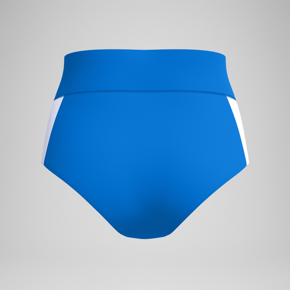 Jetstream Boyleg-Bikinihose in Colourblock-Optik mit Streifen Blau/Weiß für Damen